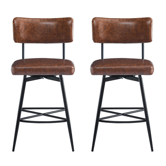 Retro Swivel Counter Stools (Set of 2) Noble House