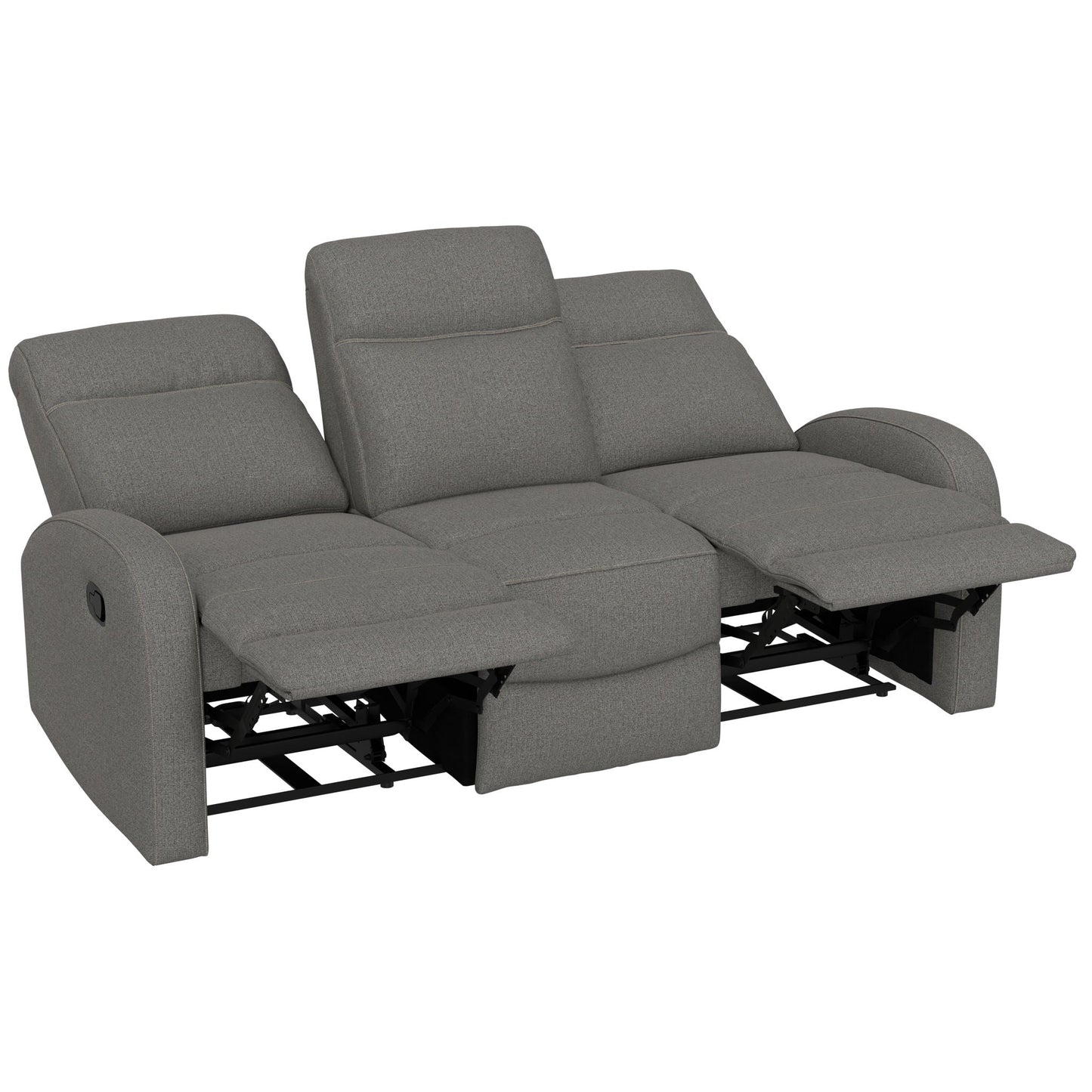 Manual Reclining Sofa With Dual Independent Recliners Emerald Home