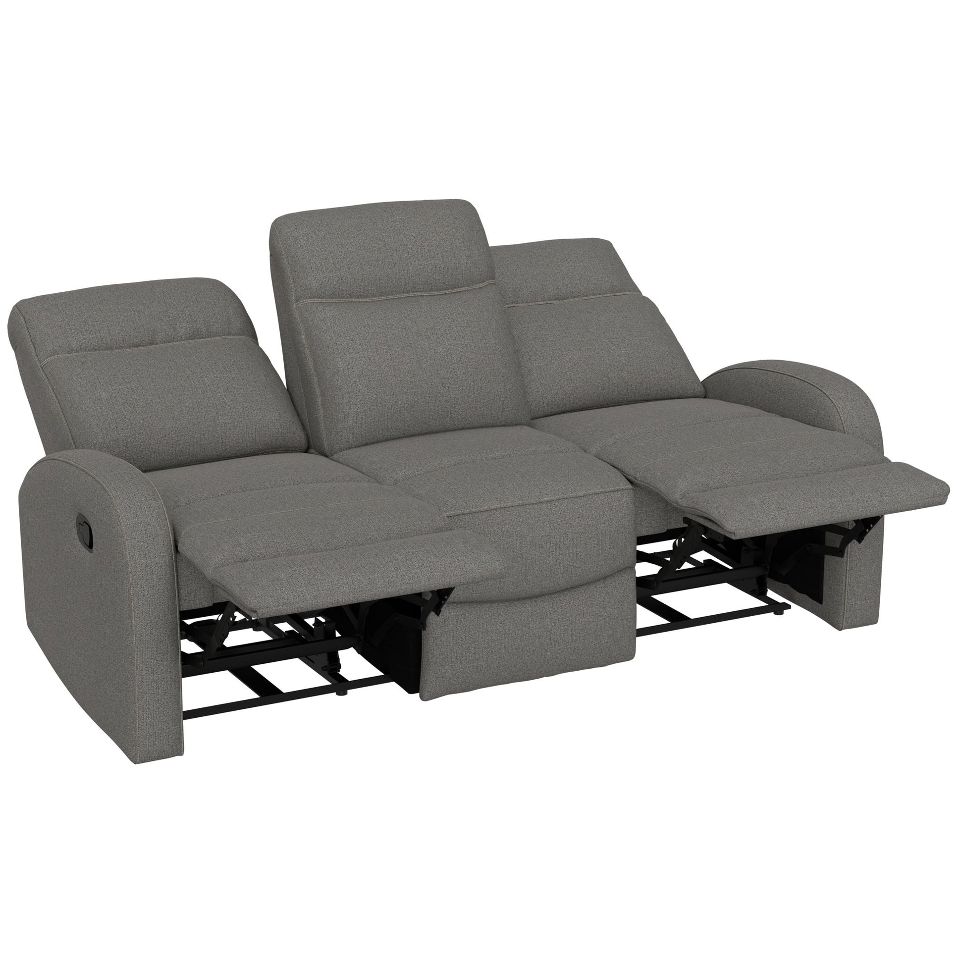 Manual Reclining Sofa With Dual Independent Recliners Emerald Home