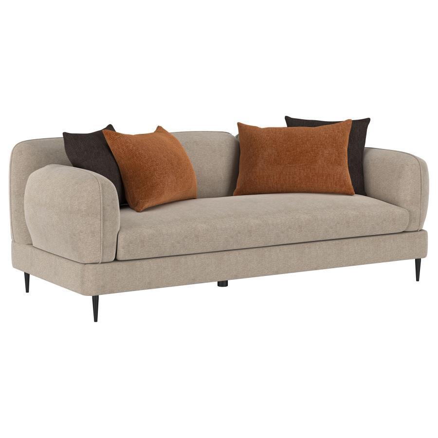 Jade - Chenille Upholstered Modern Track Arm Sofa Coaster Fine Furniture