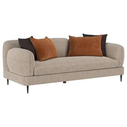 Jade - Chenille Upholstered Modern Track Arm Sofa Coaster Fine Furniture