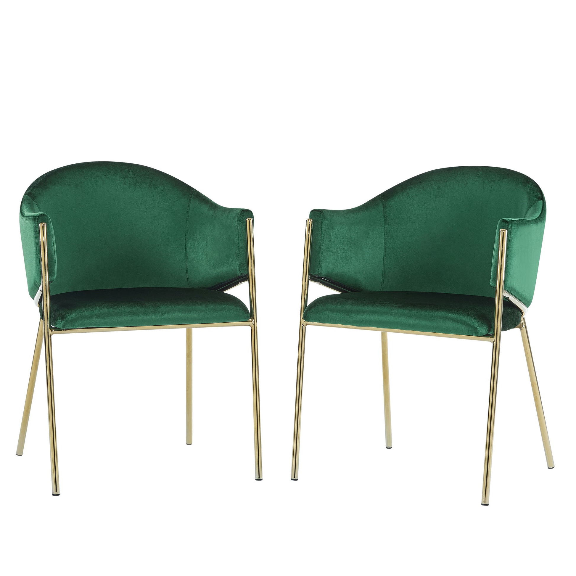Modern Upholstered Dining Chair With Frame And Plush Velvet Noble House