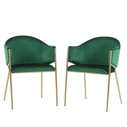 Modern Upholstered Dining Chair With Frame And Plush Velvet Noble House