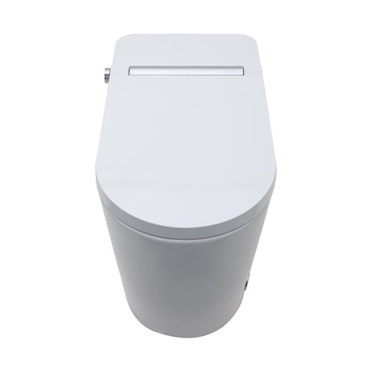 Smart Toilet With Bidet Built In, Auto Open & Close, Elongated Heated Seat, Foot Sensor Flush, LED Display, Warm Water Wash - White Daily Nest