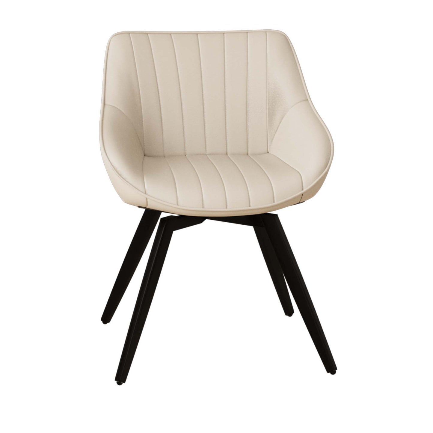 Round Coffee Table With 2 Dining Chairs Set, Ring Striped Design - Beige / Wood Home Essentials