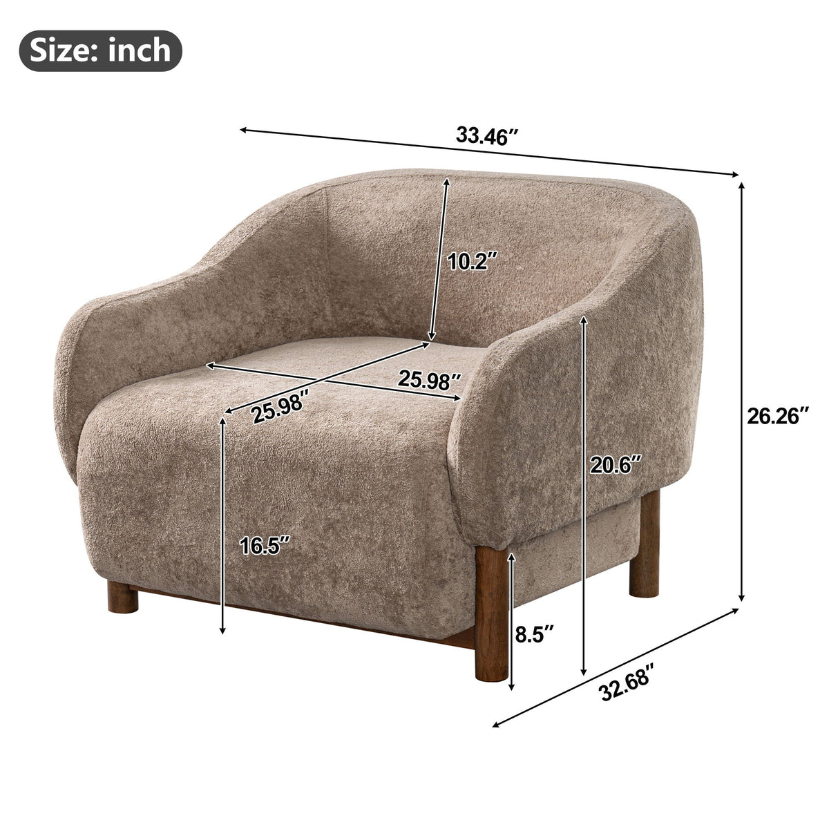 Modern Accent Chair With Recessed Arms And Tight Back Noble House