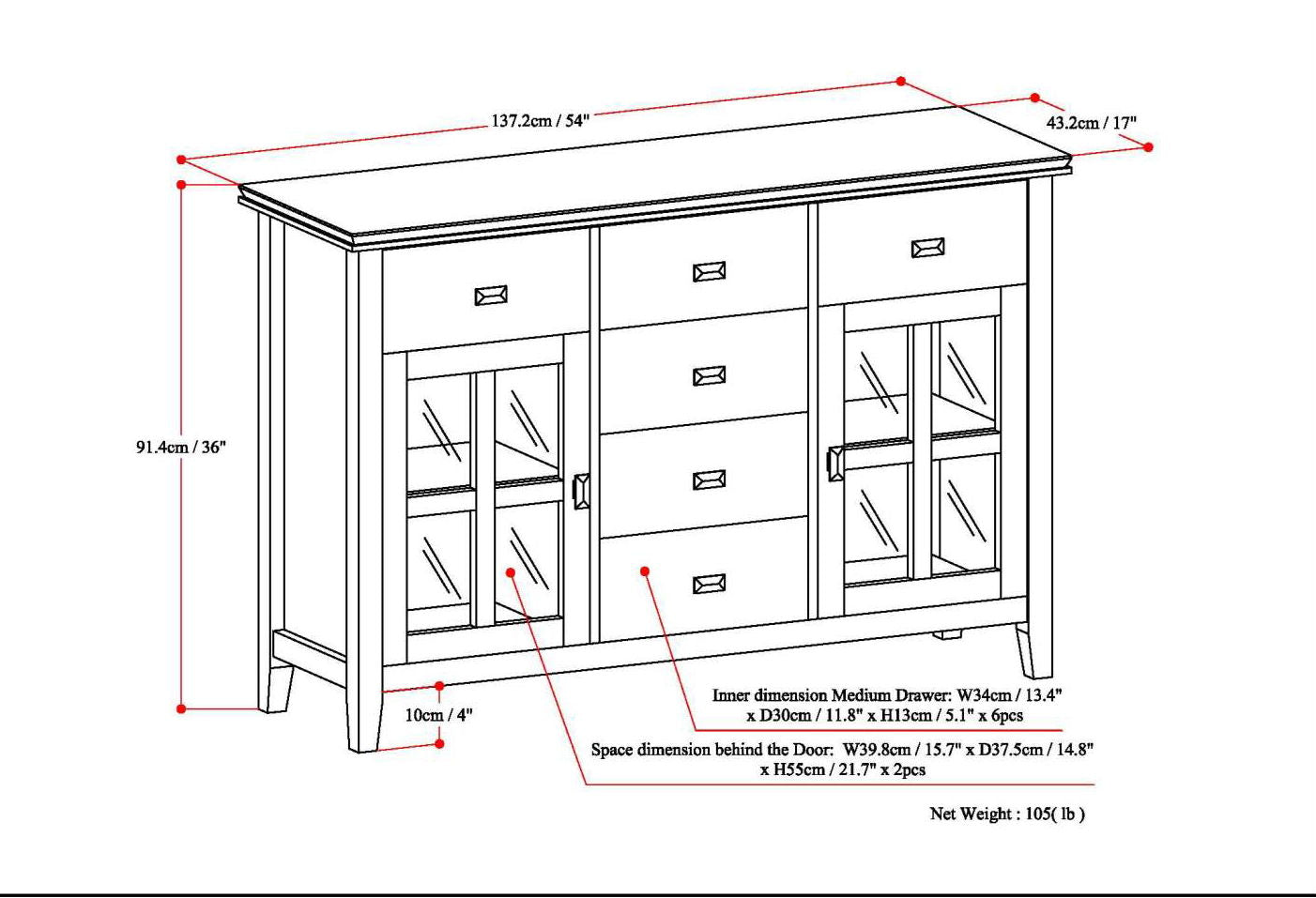 Artisan - Handcrafted Sideboard Buffet Simpli-Home