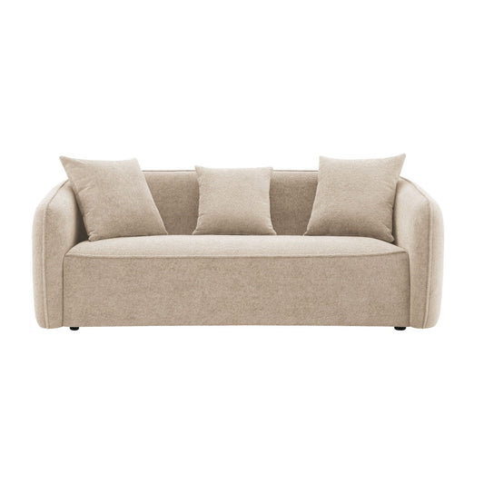 Keith - Sofa With 3 Pillows, Living Room Seating - Beige Home Essentials