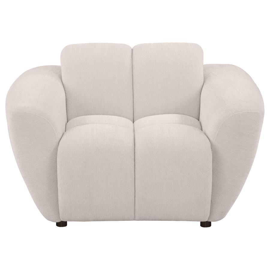 Destino - Chenille Upholstered Splayed Arm Accent Chair - Greige Coaster Fine Furniture