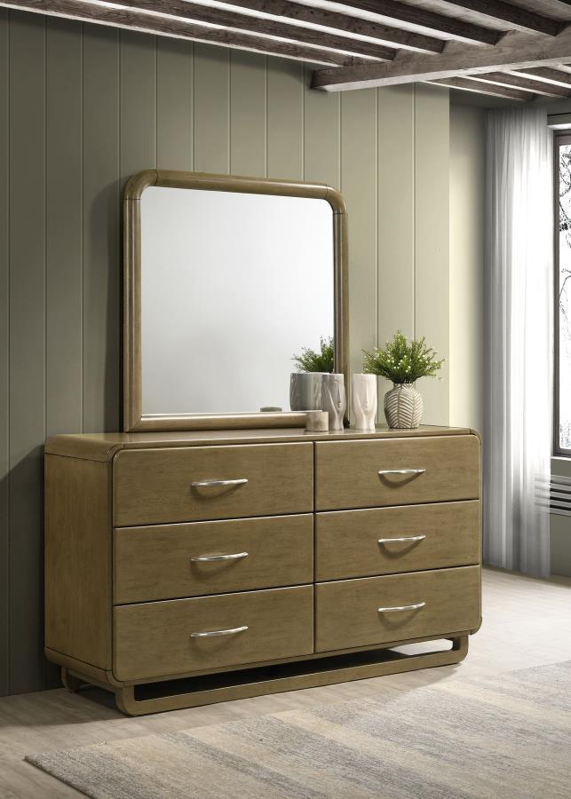 Amsbury - 6-Drawer Dresser And Mirror - Nutmeg Coaster Fine Furniture