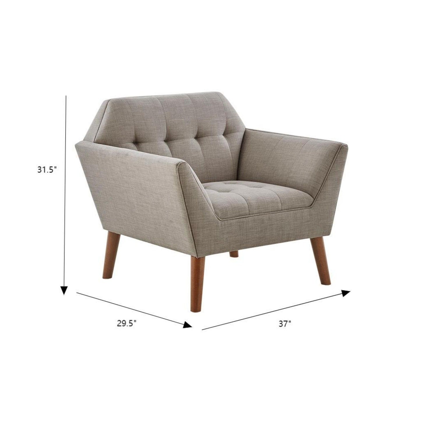 Modern Lounge Chair With Button Tufting JLA