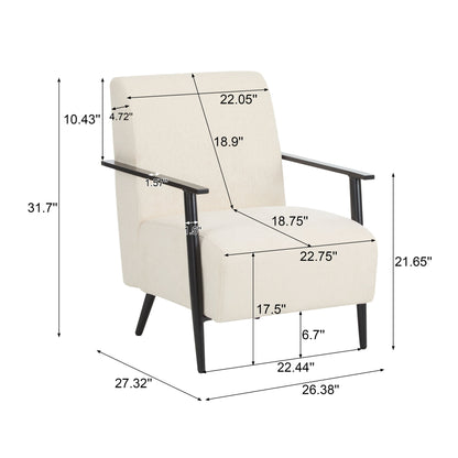 Modern Lounge Chair With Upholstery Noble House