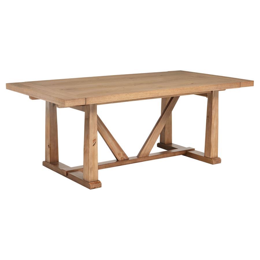 Middleton - 106" Extension Leaf Dining Table - Natural Brown Coaster Fine Furniture