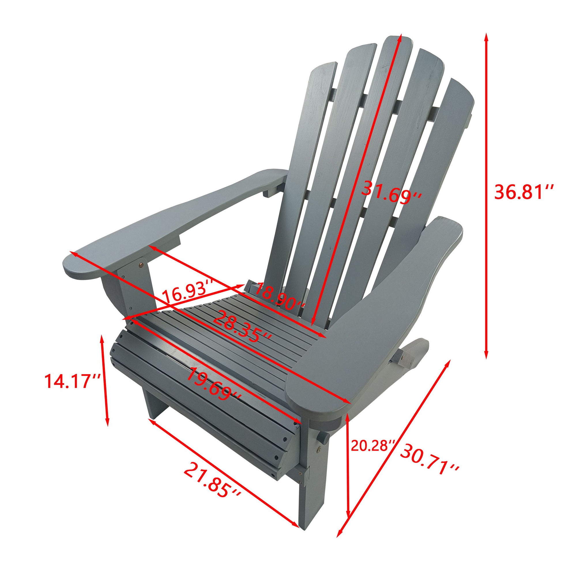 Outdoor Or Indoor Adirondack Chair - Walnut Home Essentials