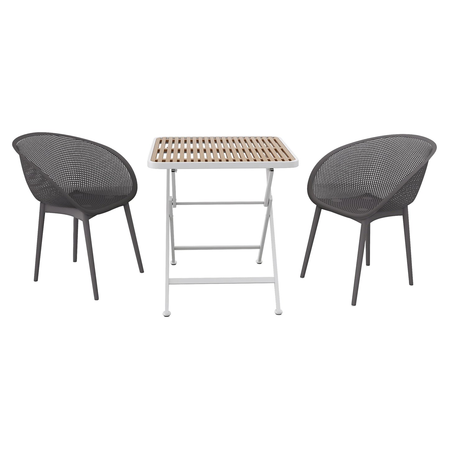 2 Pack Lounge Chair Set & Folding Square Table Home Essentials