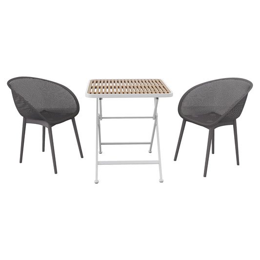 2 Pack Lounge Chair Set & Folding Square Table Home Essentials