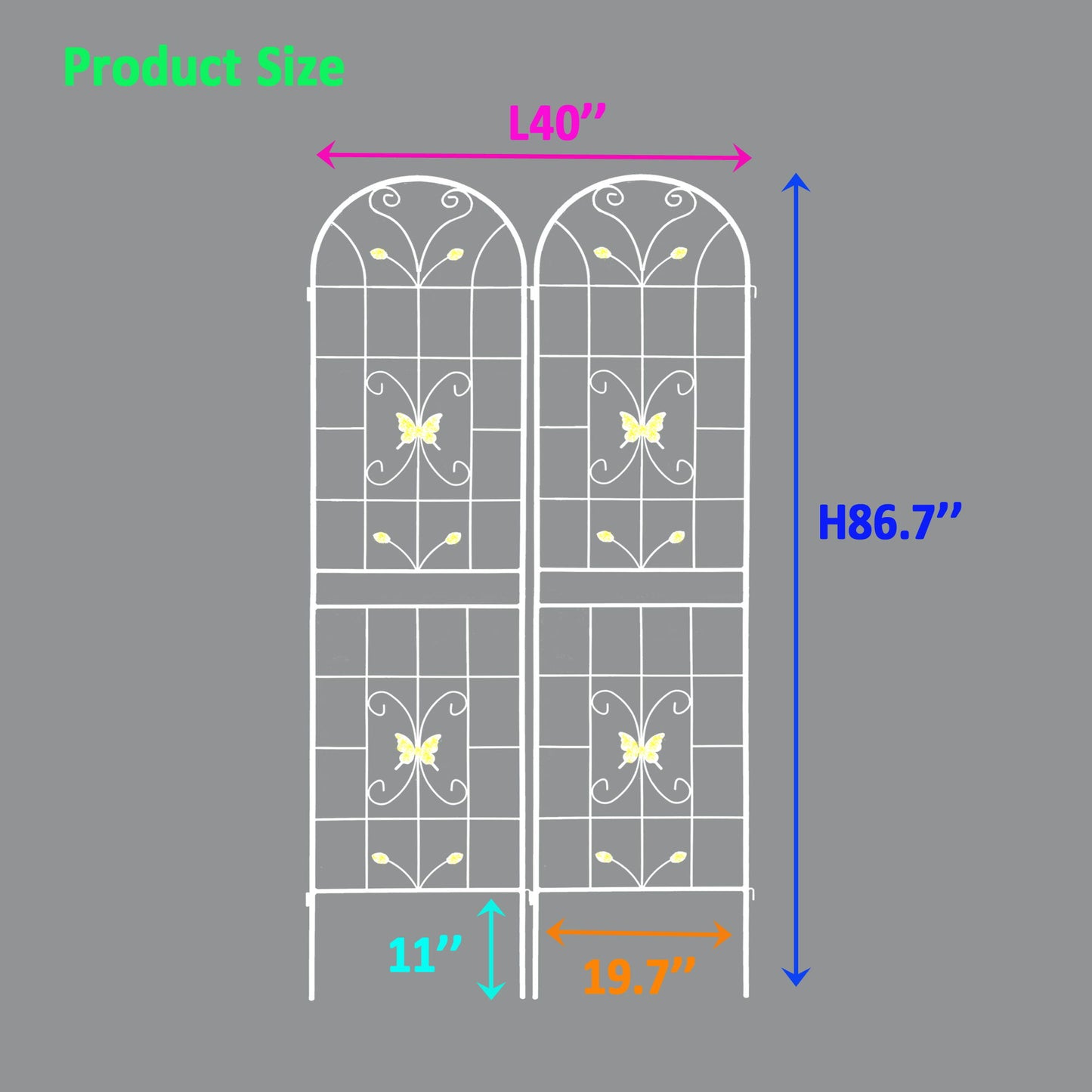 Garden Metal Trellis Rustproof Trellis For Climbing Plants Outdoor Flower Support Daily Nest