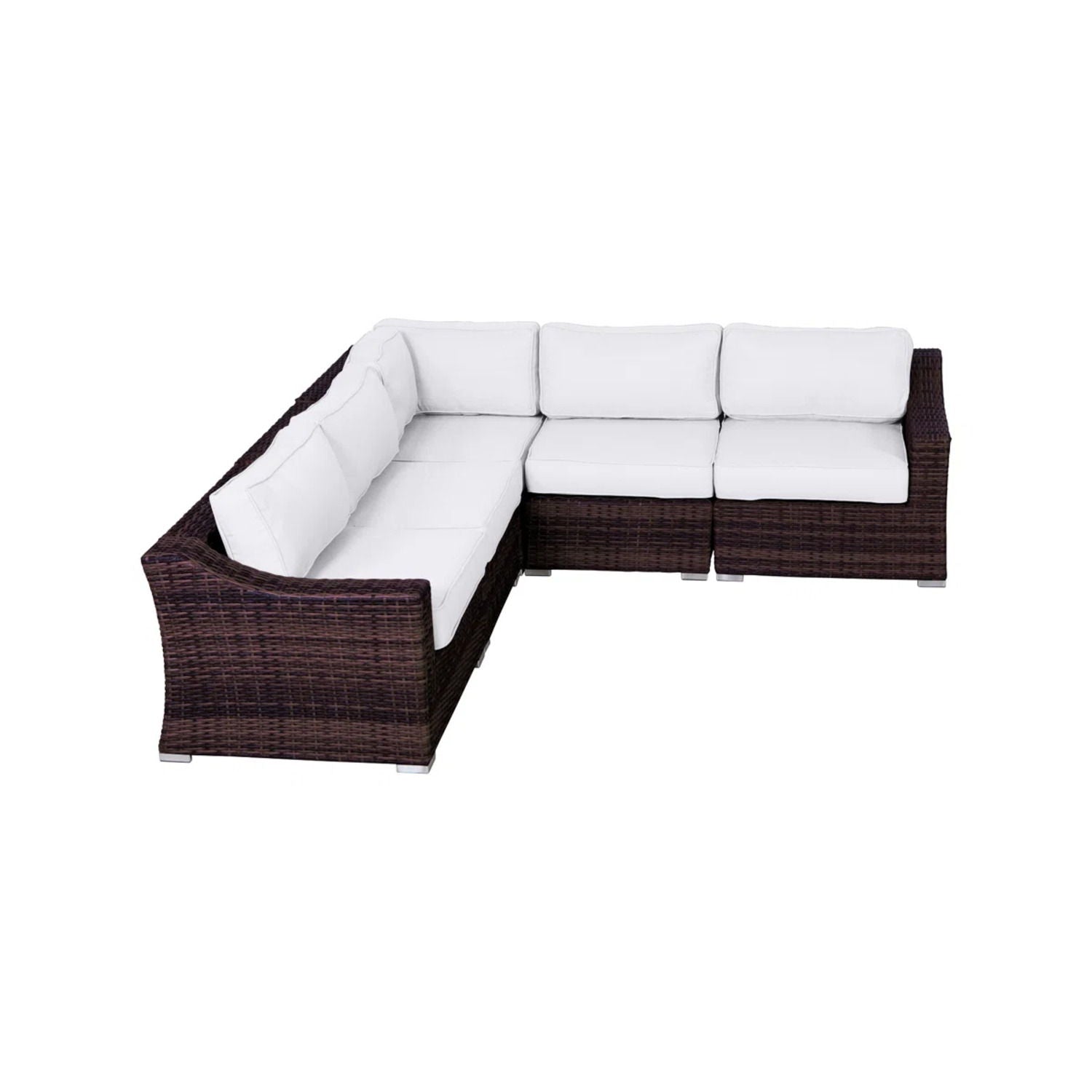 Outdoor Wicker Sofa Seating Group With Cushions LSI Patio Furniture