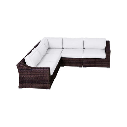 Outdoor Wicker Sofa Seating Group With Cushions LSI Patio Furniture