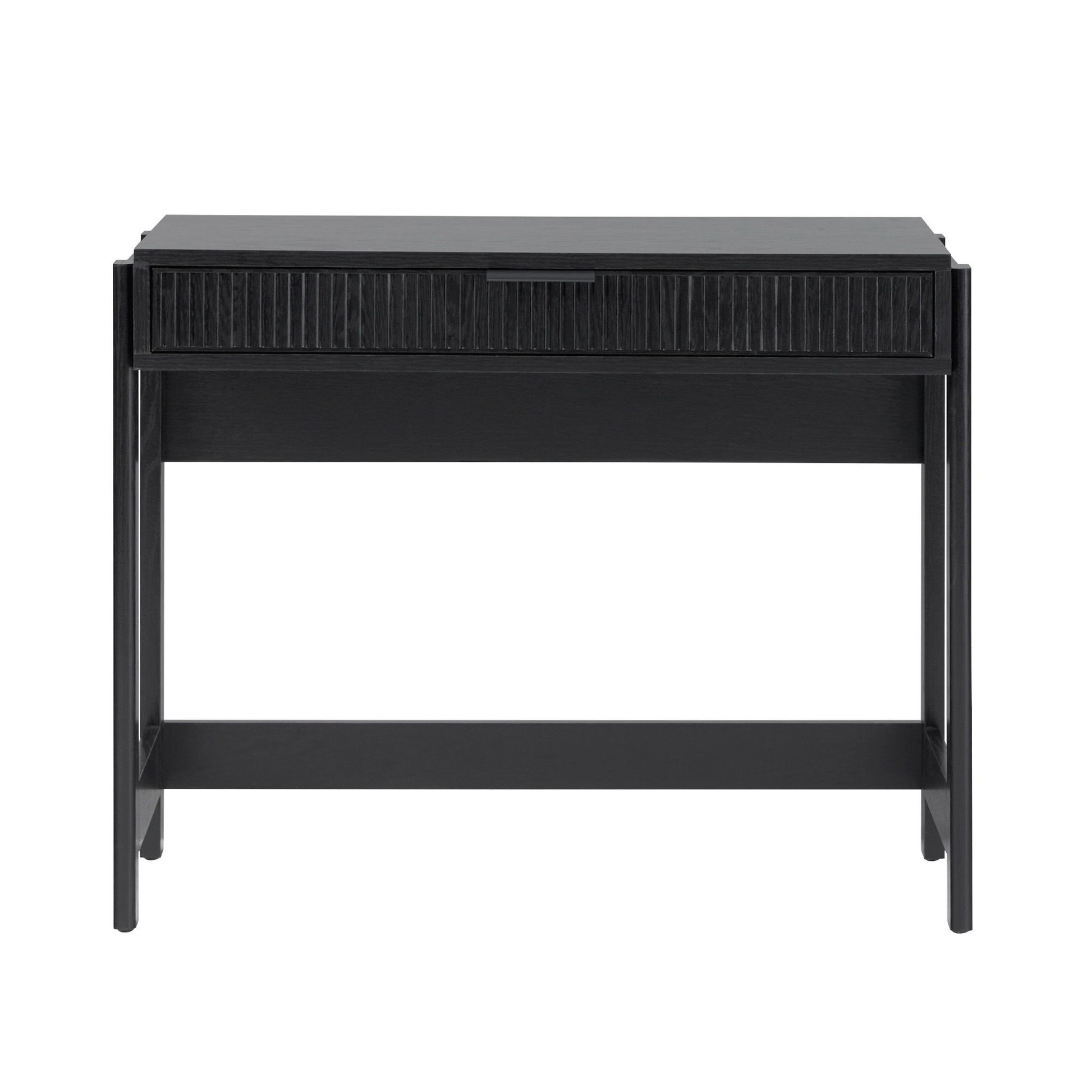 Transitional Reeded Writing Desk With Drawer Walker Edison