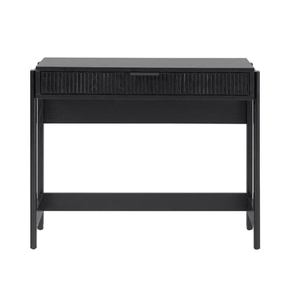 Transitional Reeded Writing Desk With Drawer Walker Edison