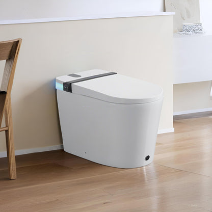 Smart Toilet With Bidet Seat Built In, Auto Open / Close Seat, Foot Sensor, LED Display - White Daily Nest