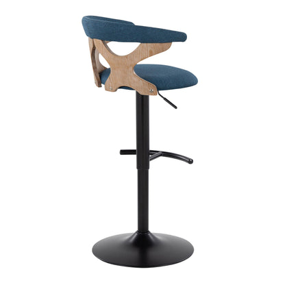 Gardenia - Contemporary Adjustable Barstool & Swivel With Rounded T Footrest (Set of 2) Lumi Source