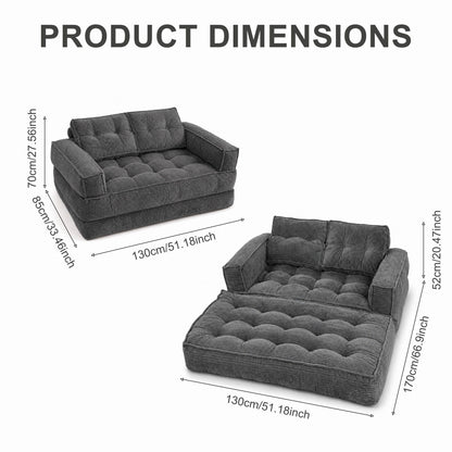2 Seater Modular Corduroy Sofa With Chaise Lounge For Living Room Home Essentials