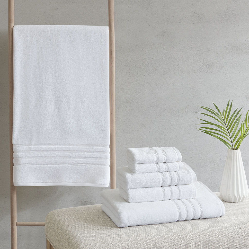 Nurture - Sustainable Antimicrobial 6 Piece Towel Set - White