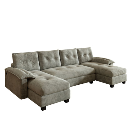 U-Shaped Sleeper Sofa With Pull Out Bed Home Essentials