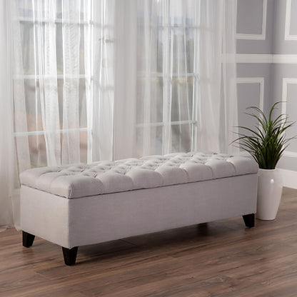 Glouster - Storage Ottoman - Light Gray Noble House