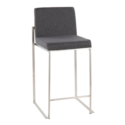 Fuji - Contemporary High Back Counter Stool, Functional Design Lumi Source