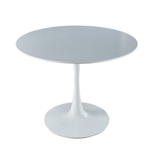 Tulip Table Mid-Century Dining Table With Round MDF Table Top, Pedestal Dining Table, End Table Leisure Coffee Table Home Essentials