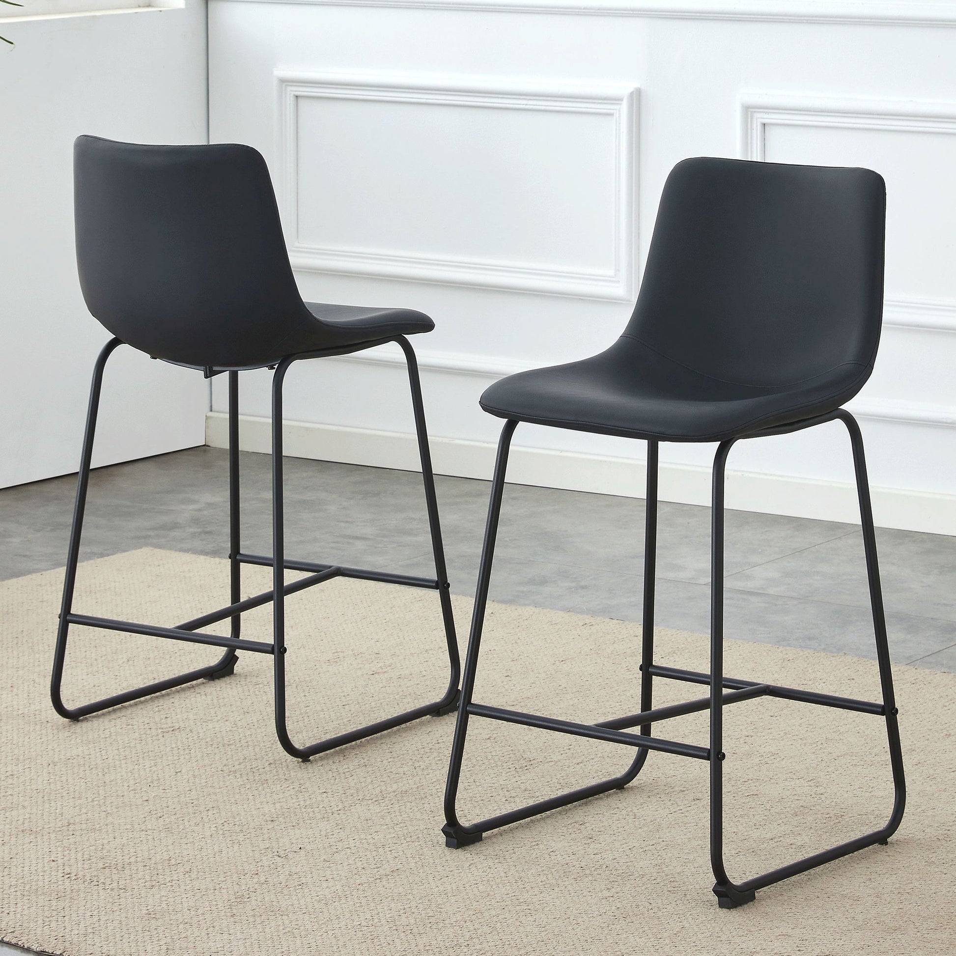 Retro Bar Chairs, Comfortable Stools (Set of 2) Home Essentials