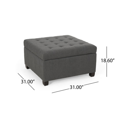 Isabella - Contemporary Ottoman With Storage Noble House
