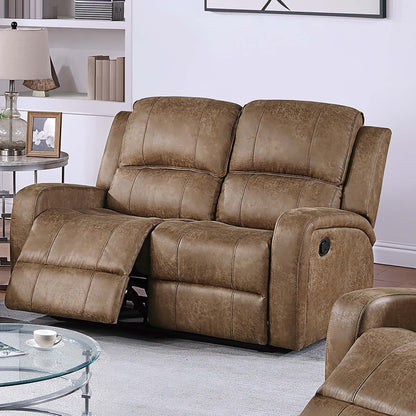 Manual Reclining Loveseat With Horizontal And Vertical Tufting Home Essentials