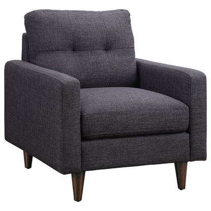 Watsonville - Upholstered Track Arm Tufted Accent Chair - Gray