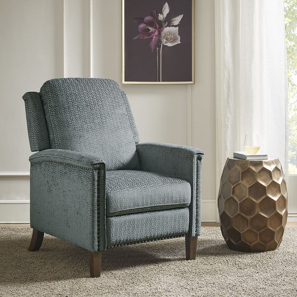 Salina - Push Back Recliner - Blue