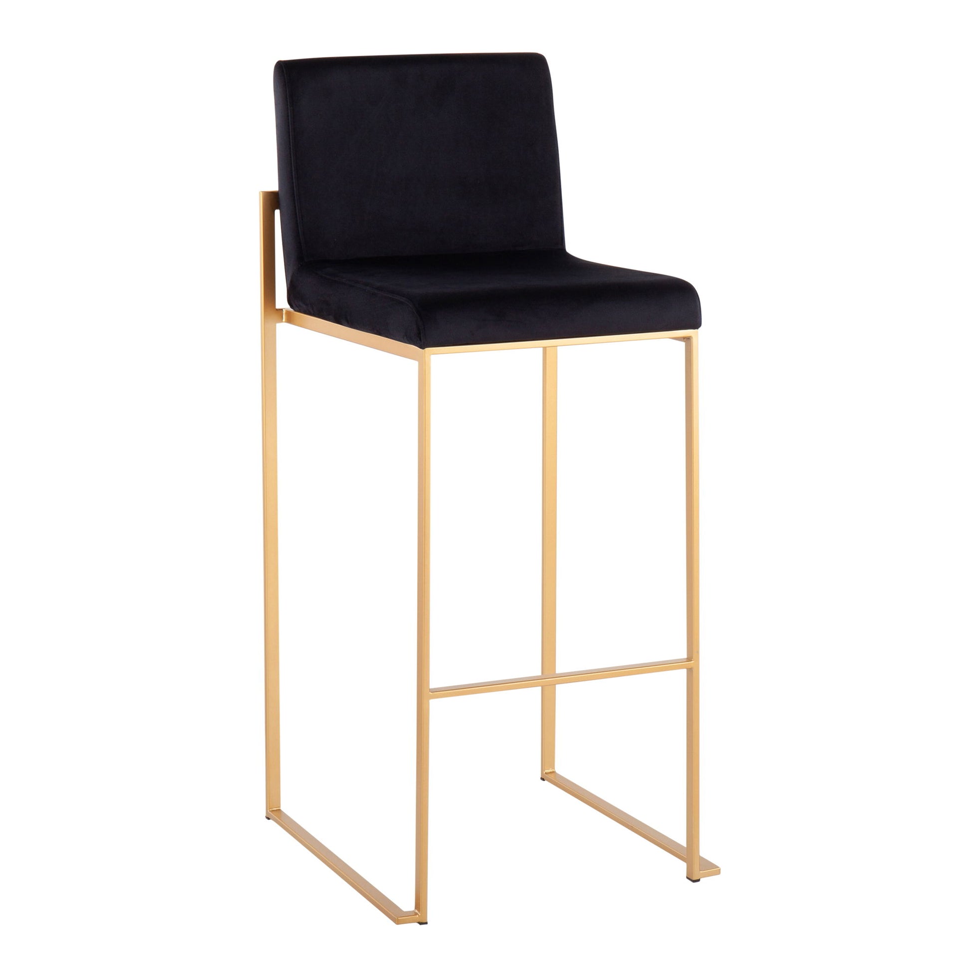Fuji - Contemporary Design High Back Barstool (Set of 2) Lumi Source