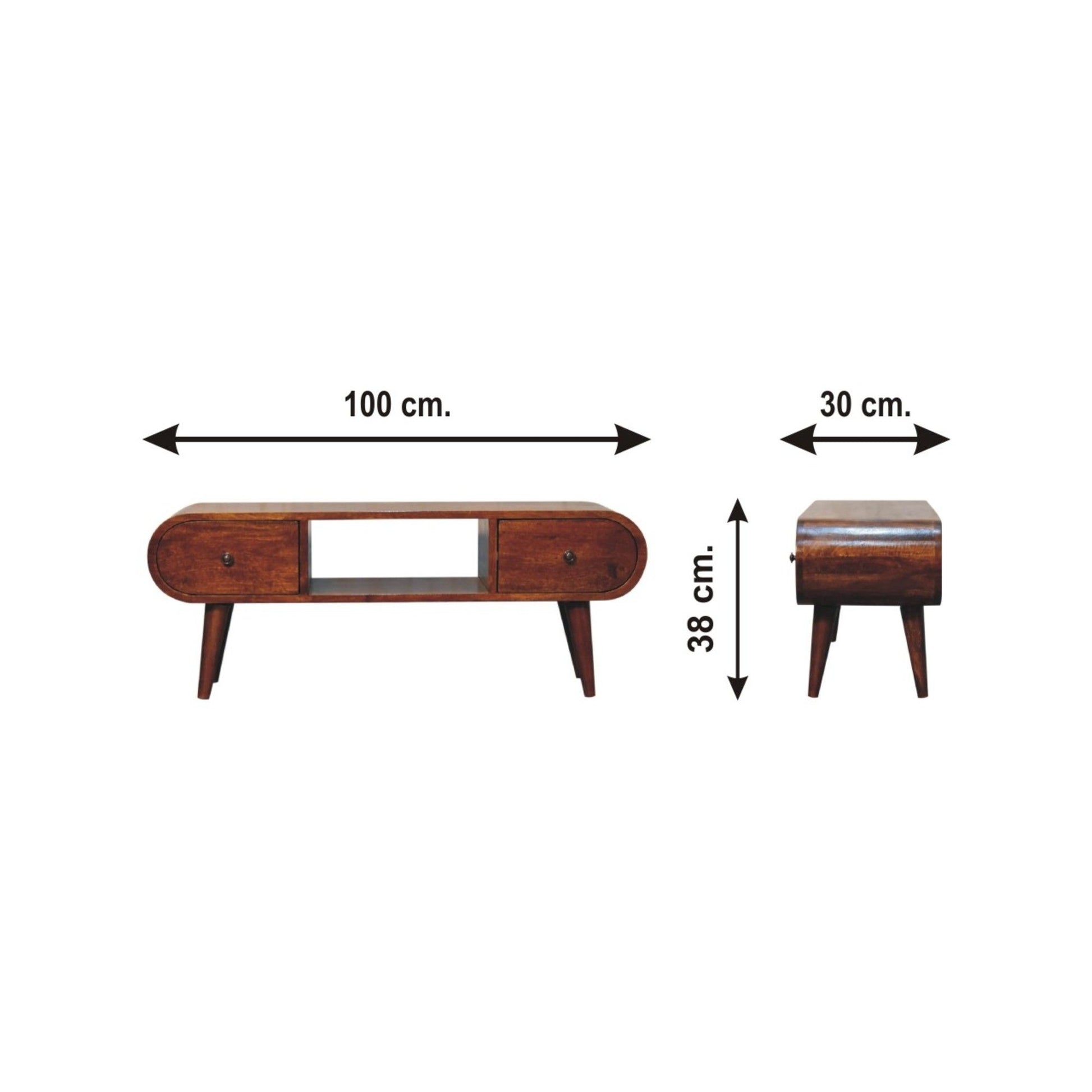 Solid Wood Circular TV Unit Artisan Furniture