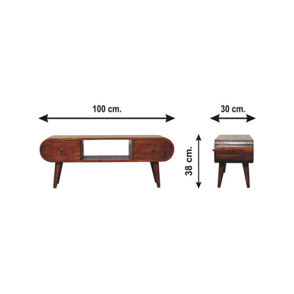 Solid Wood Circular TV Unit Artisan Furniture