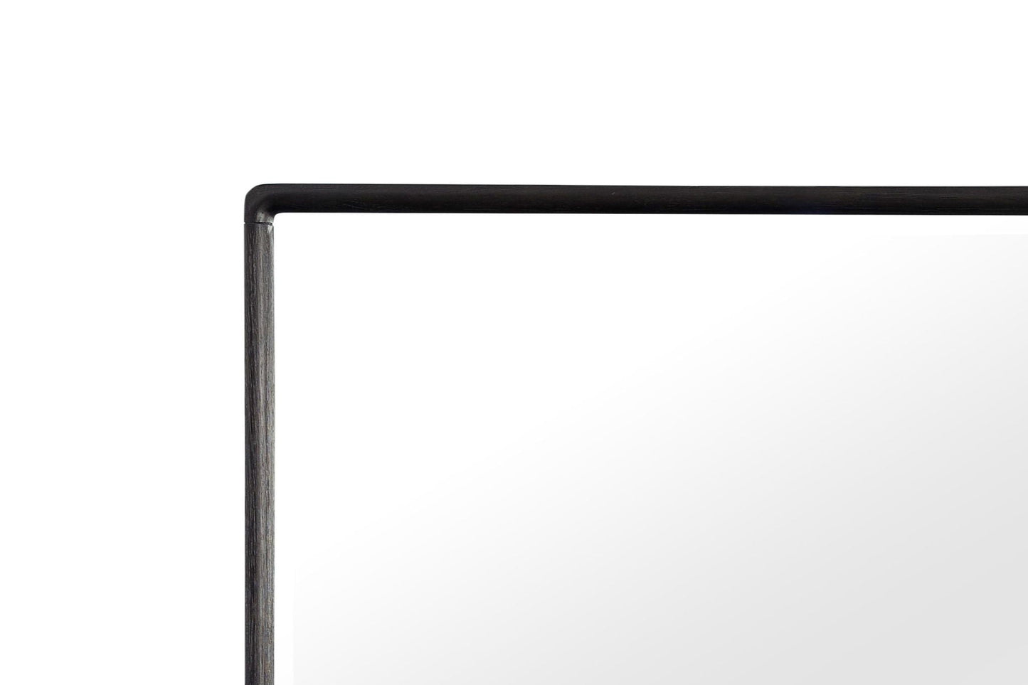 Rectangle Wood Mirror - Black Bernards Furniture