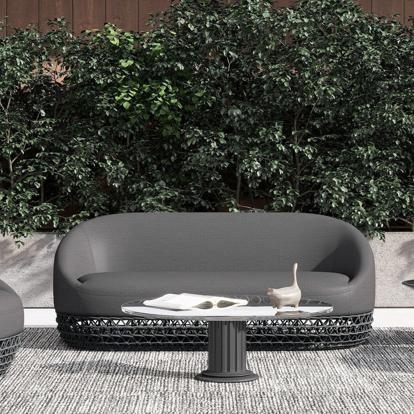 Willow - Upholstered Patio Deep Seating Sofa Jennifer Taylor Home