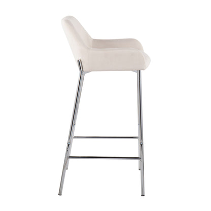 Daniella - Contemporary Fixed Height Bar Stool (Set of 2) Lumi Source