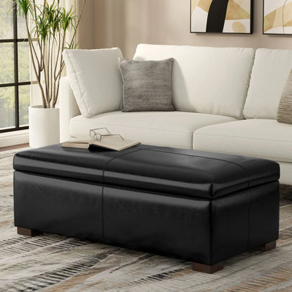 Gabbie - Coffee Table Upholstered Storage Ottoman Simpli-Home