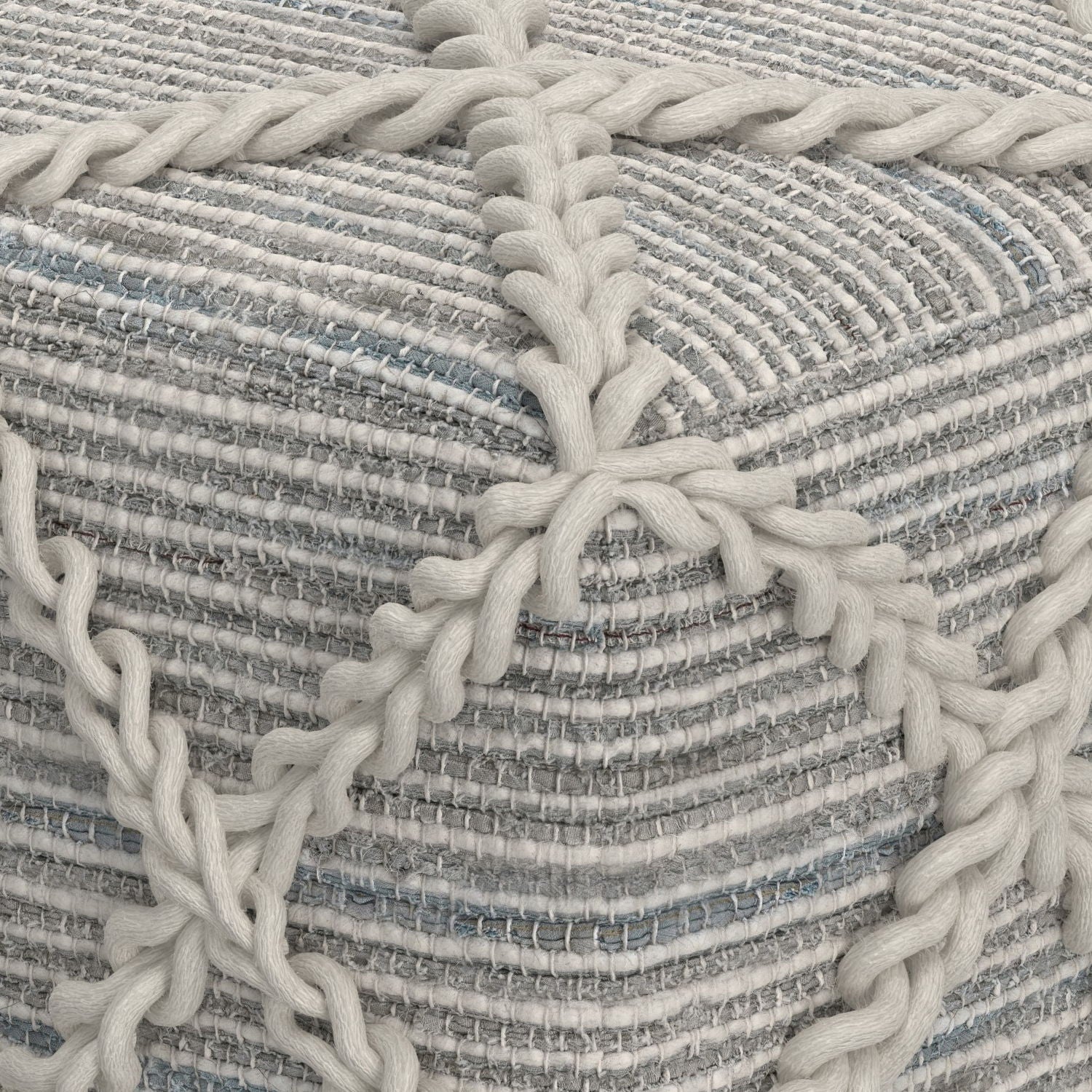 Cowan - Handcrafted Square Pouf Simpli-Home