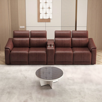 Modular Sofa With Recliners And Cup Holders Sectional Set Home Essentials