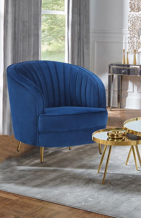 Sophia - Upholstered Channel Tufted Barrel Accent Chair CoasterEssence
