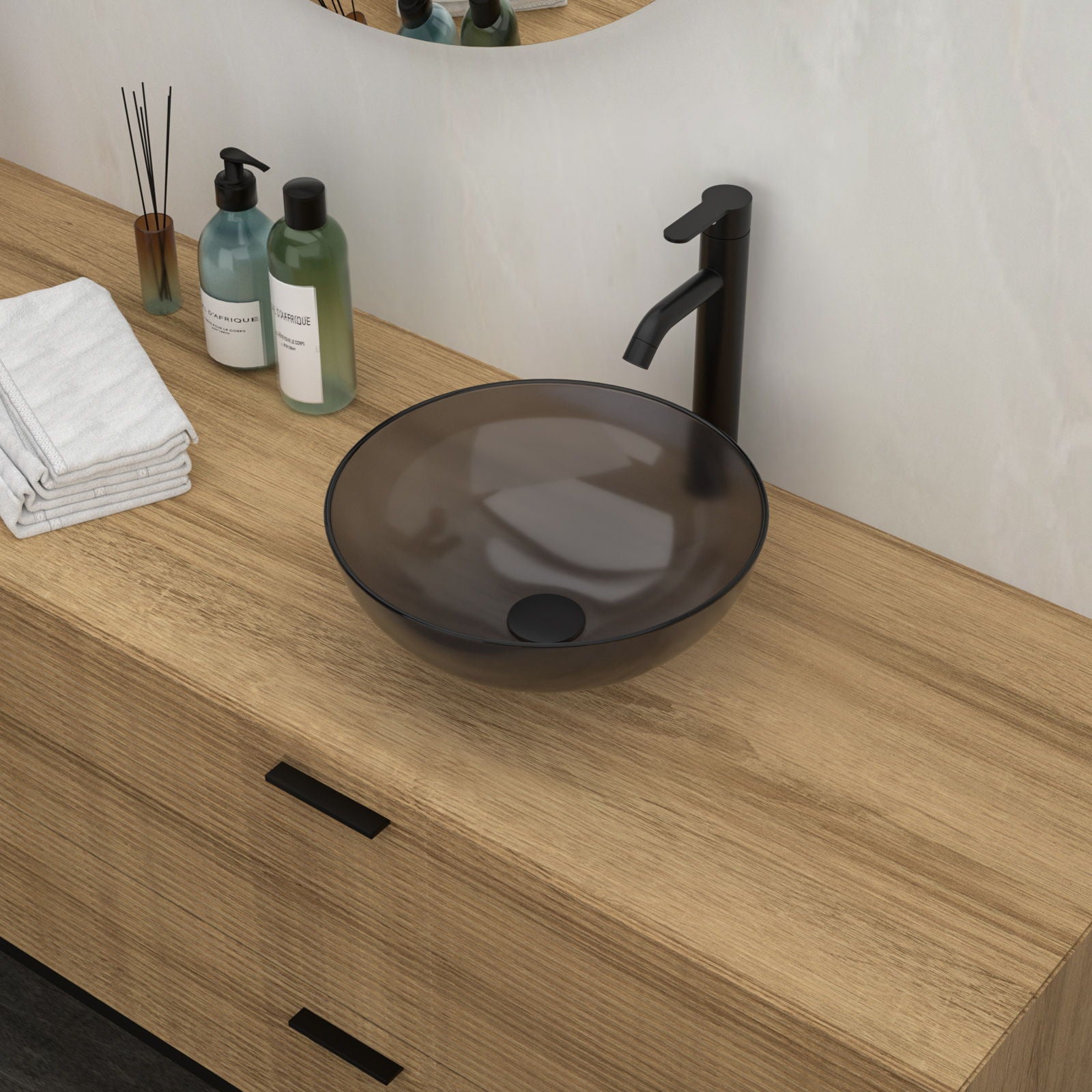 Artistic Tempered Glass Vessel Sink With Pop Up Drain Daily Nest