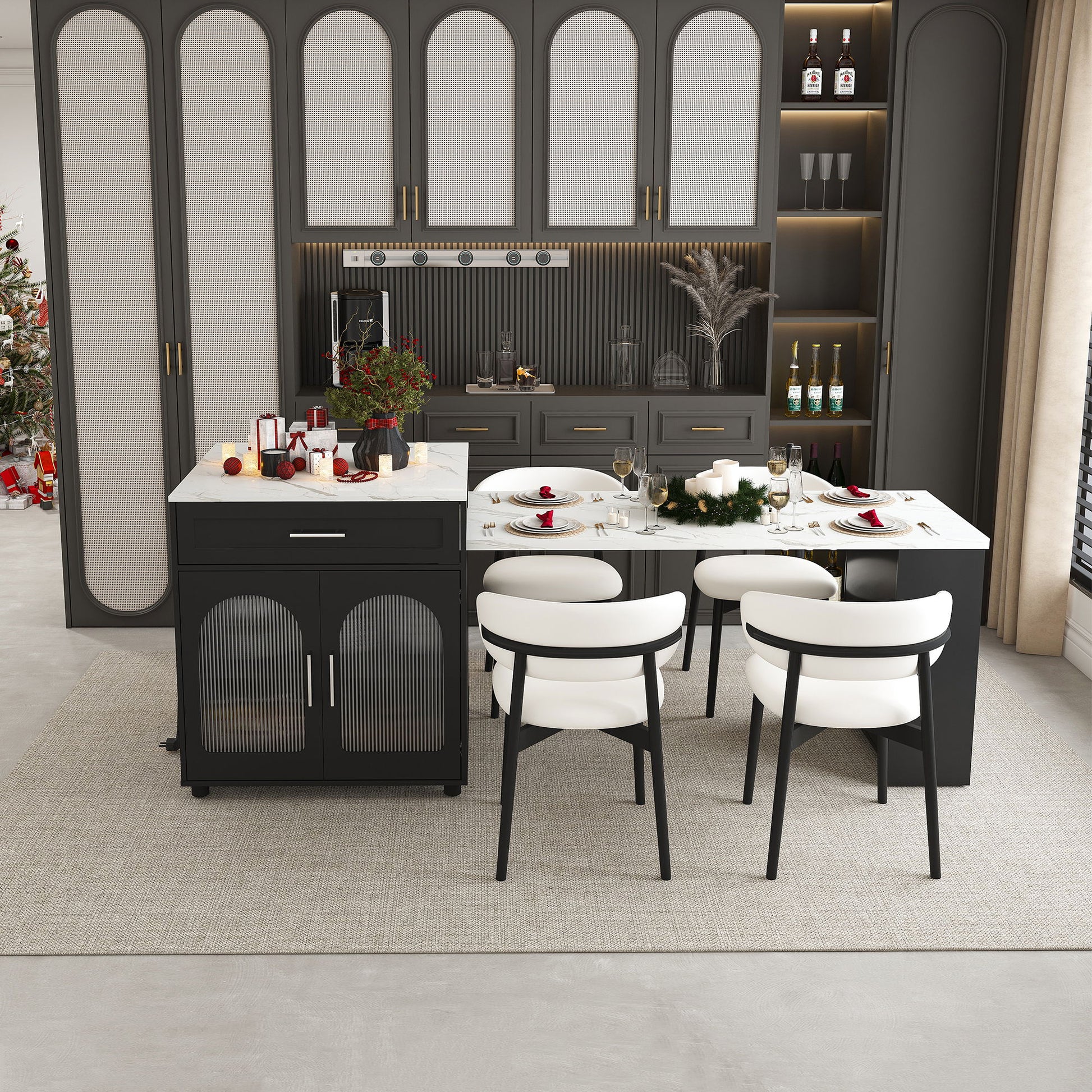 Expandable Kitchen Island With Power Outlet Home Essentials